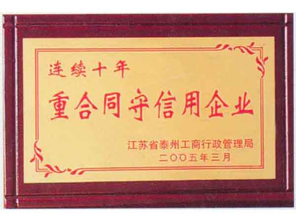 重合同守信用企業